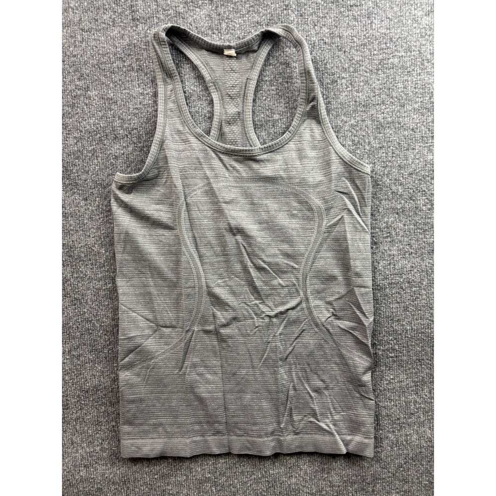 Lululemon Swiftly Tech Tank Top Womens 8 Grey Space Dye Racerback Athletic